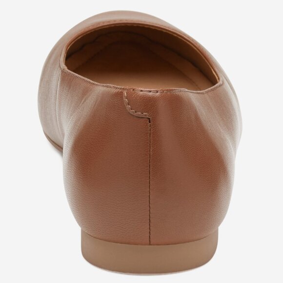 NEW JOHNSTON AND MURPHY Leather Delanie Ballet Flats cogonac for women 725 3j7 - Picture 4 of 7